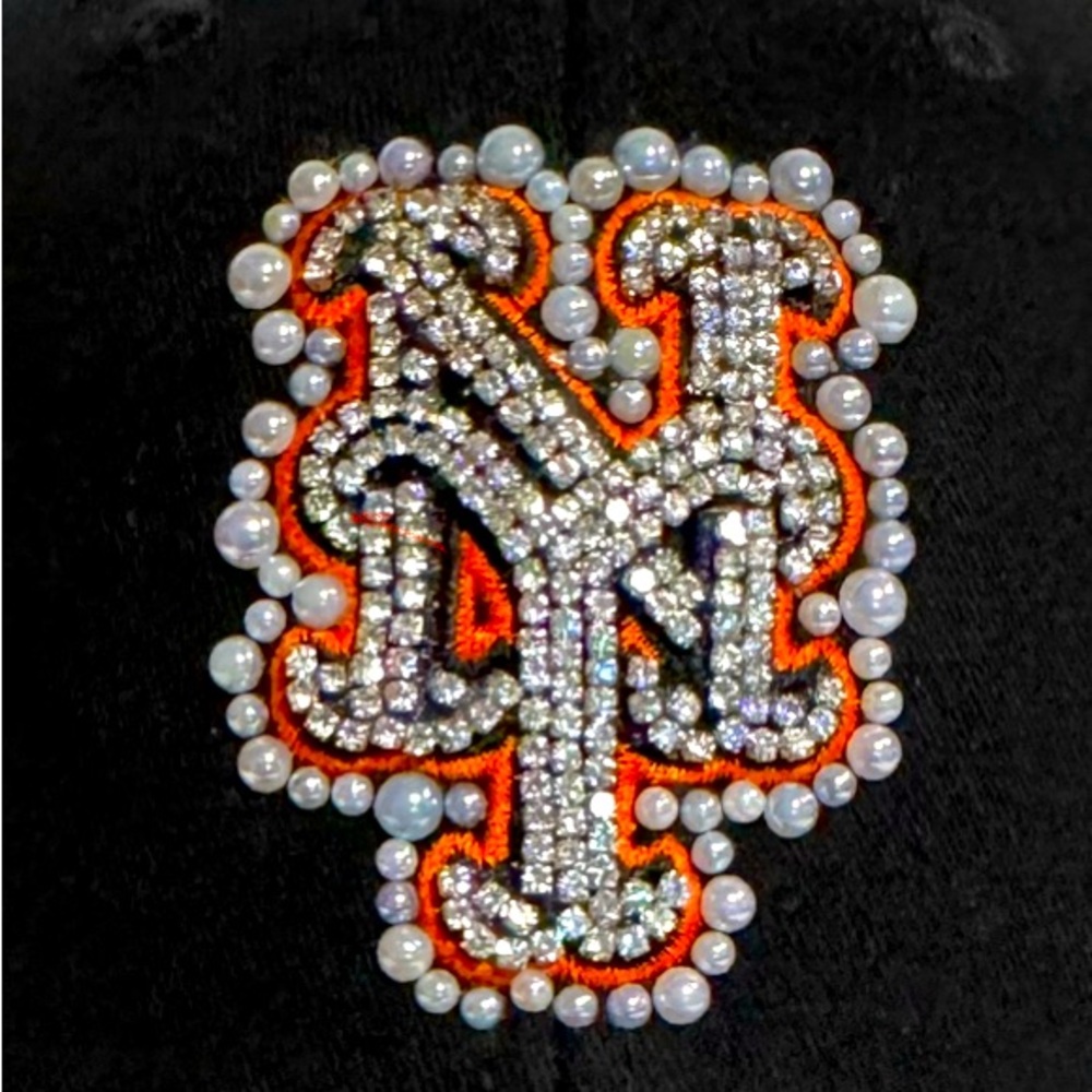 NWT NEW YORK METS Pearl/Dimond custom hat